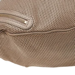 Versace Beige Perforated Leather Tassel Shoulder Bag For Women -Versace Official Website luxury women versace used handbags p514447 011