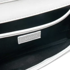 Versace White Leather Medusa Chain Clutch For Women -Versace Official Website luxury women versace used handbags p526433 009