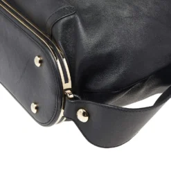 Versace Black Leather Shoulder Bag For Women -Versace Official Website luxury women versace used handbags p542420 006