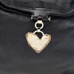 Versace Black Leather Shoulder Bag For Women -Versace Official Website luxury women versace used handbags p542420 008