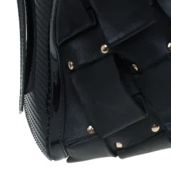 Versace Black Leather Vanitas Shopping Tote For Women -Versace Official Website luxury women versace used handbags p54752 010