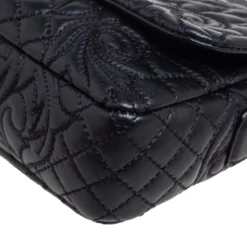 Versace Black Leather Vanitas Medea Shoulder Bag For Women -Versace Official Website luxury women versace used handbags p556043 011