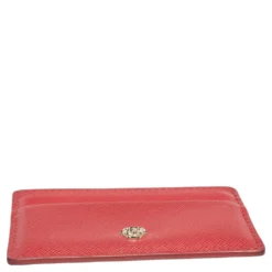 Versace Red Leather Medusa Card Case For Women -Versace Official Website luxury women versace used handbags p557232 005