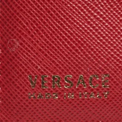 Versace Red Leather Medusa Card Case For Women -Versace Official Website luxury women versace used handbags p557232 009