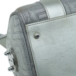 Versace Metallic Leather Quilted Snap Out Of It Bag For Women -Versace Official Website luxury women versace used handbags p5652 006