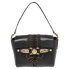 Versace Black Leather D Signature Medusa Shoulder Bag For Women