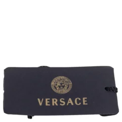 Versace Silver/Beige Woven Leather And Suede Medusa Fringe Shoulder Bag For Women -Versace Official Website luxury women versace used handbags p567315 011