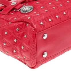 Versace Red Leather Small Medusa Medallion Tote For Women -Versace Official Website luxury women versace used handbags p569249 005