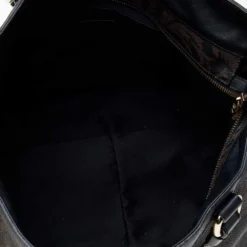 Versace Brown/Black Barocco Print Coated Canvas And Leather Tote For Women -Versace Official Website luxury women versace used handbags p572589 003