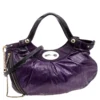Versace Purple Eel And Patent Leather Hobo For Women