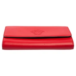 Versace Red Leather Flap Wallet On Chain For Women -Versace Official Website luxury women versace used handbags p574806 006