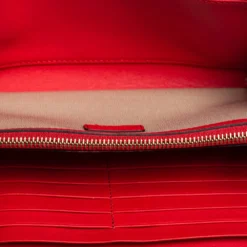 Versace Red Leather Flap Wallet On Chain For Women -Versace Official Website luxury women versace used handbags p574806 011