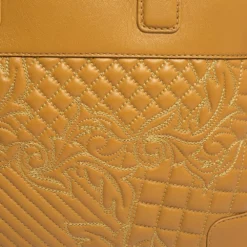 Versace Beige Quilted Leather Athena Vanitas Satchel For Women -Versace Official Website luxury women versace used handbags p575318 008