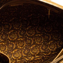 Versace Beige Quilted Leather Athena Vanitas Satchel For Women -Versace Official Website luxury women versace used handbags p575318 012