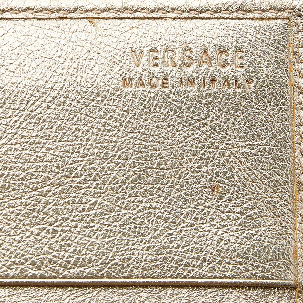 Versace Gold Leather Gianni Flap Shoulder Bag For Women 8 Versace Gold Leather Gianni Flap Shoulder Bag For Women - Image 8