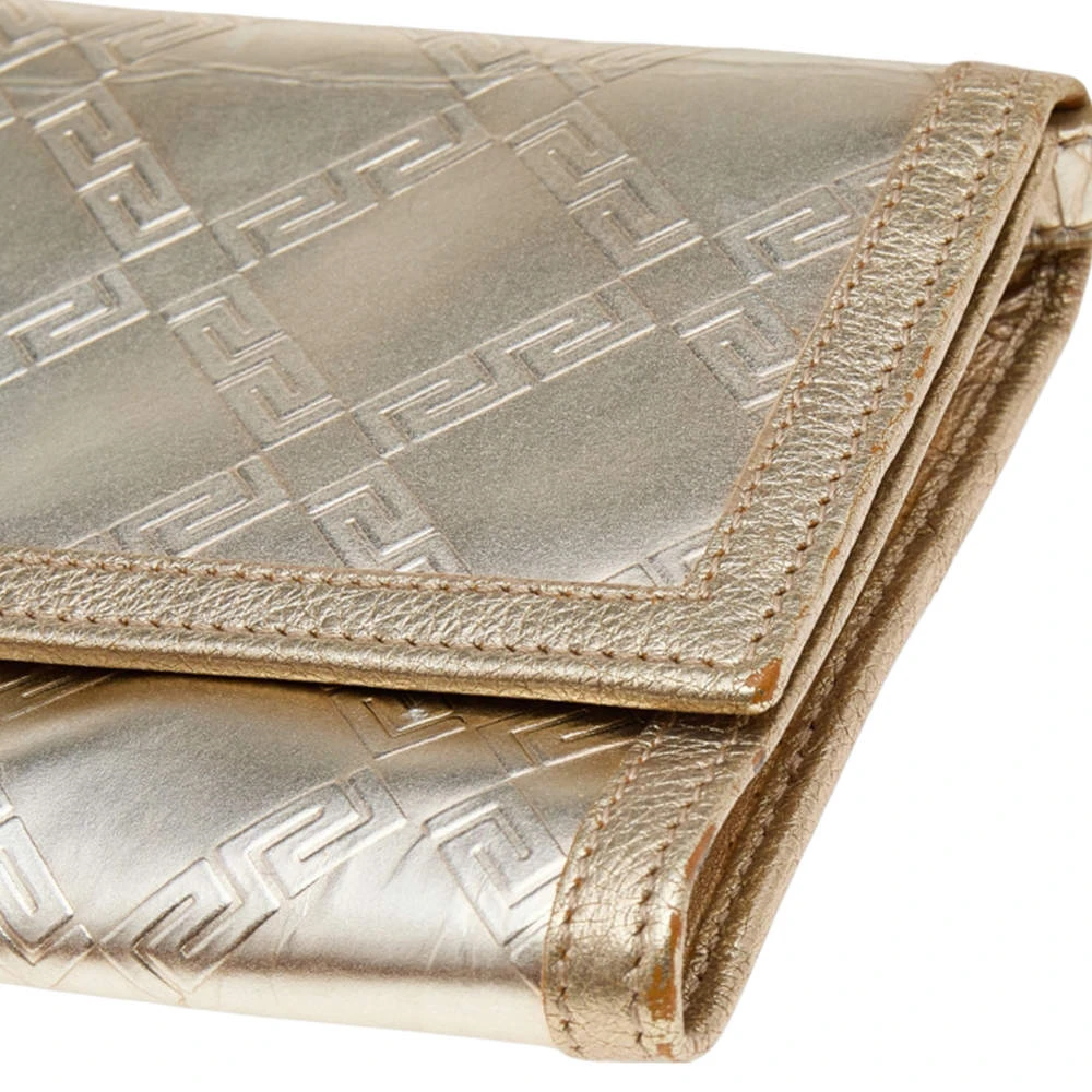 Versace Gold Leather Gianni Flap Shoulder Bag For Women 11 Versace Gold Leather Gianni Flap Shoulder Bag For Women - Image 11