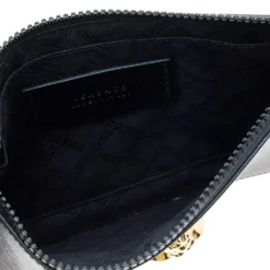 Versace Black Leather Medusa Zip Clutch For Women -Versace Official Website luxury women versace used handbags p596325 001