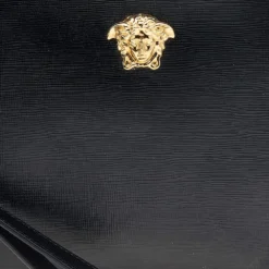 Versace Black Leather Medusa Zip Clutch For Women -Versace Official Website luxury women versace used handbags p596325 007