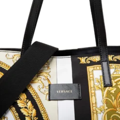 Versace Multicolor Medusa Print Nylon Diaper Tote For Women -Versace Official Website luxury women versace used handbags p599447 005