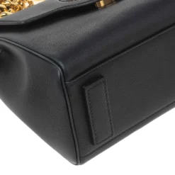 Versace Black Leather Small Medusa Top Handle Bag For Women -Versace Official Website luxury women versace used handbags p599640 003