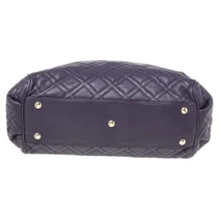 Versace Purple Quilted Leather Medusa Plaque Flap Satchel For Women -Versace Official Website luxury women versace used handbags p601105 007