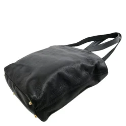 Versace Black Pebbled Leather Medusa Tote For Women -Versace Official Website luxury women versace used handbags p60411 003