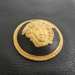 Versace Black Pebbled Leather Medusa Tote For Women -Versace Official Website luxury women versace used handbags p60411 005