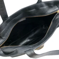 Versace Black Pebbled Leather Medusa Tote For Women -Versace Official Website luxury women versace used handbags p60411 010