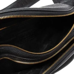 Versace Black Leather Medusa Double Zip Belt Bag For Women -Versace Official Website luxury women versace used handbags p608704 002