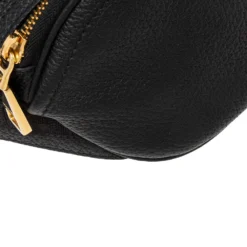 Versace Black Leather Medusa Double Zip Belt Bag For Women -Versace Official Website luxury women versace used handbags p608704 010