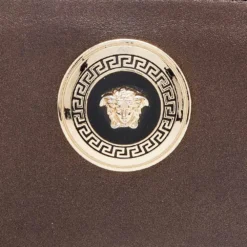 Versace Metallic Brown Leather Medusa Zip Around Wallet For Women -Versace Official Website luxury women versace used handbags p612900 007