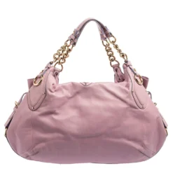 Versace Lilac Leather Medusa Flap Chain Hobo For Women -Versace Official Website luxury women versace used handbags p613166 002