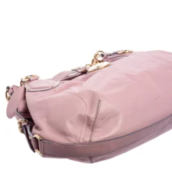 Versace Lilac Leather Medusa Flap Chain Hobo For Women -Versace Official Website luxury women versace used handbags p613166 009