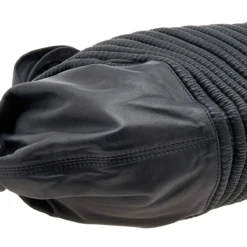 Versace Black Soft Leather Hobo For Women -Versace Official Website luxury women versace used handbags p615012 005