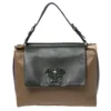 Versace Multicolor Leather Medusa Flap Top Handle Bag For Women