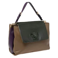Versace Multicolor Leather Medusa Flap Top Handle Bag For Women -Versace Official Website luxury women versace used handbags p617164 004