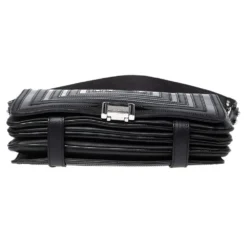 Versace Black Quilted Patent And Leather Flap Shoulder Bag For Women -Versace Official Website luxury women versace used handbags p618304 002