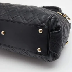 Versace Black Leather Medusa Satchel For Women -Versace Official Website luxury women versace used handbags p622577 003