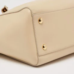 Versace Beige Leather Medusa Top Handle Bag For Women -Versace Official Website luxury women versace used handbags p626222 008