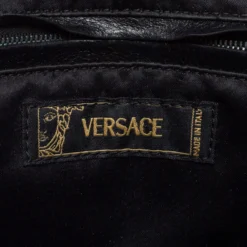 Versace Multicolor Archival Print Canvas And Leather Chaos Couture Studded Boston Bag For Women -Versace Official Website luxury women versace used handbags p626363 012