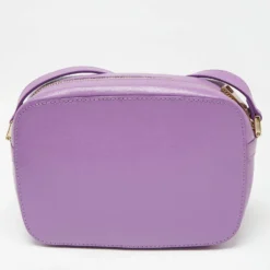 Versace Purple Leather Palazzo Camera Crossbody Bag For Women -Versace Official Website luxury women versace used handbags p641631 005