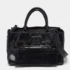 Versace Black Python Leather Medusa Tote For Women