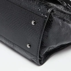 Versace Black Python Leather Medusa Tote For Women -Versace Official Website luxury women versace used handbags p642912 006