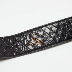 Versace Black Python Leather Medusa Tote For Women -Versace Official Website luxury women versace used handbags p642912 007