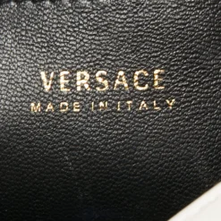 Versace White Leather Virtus Crossbody Bag For Women -Versace Official Website luxury women versace used handbags p647293 003
