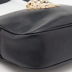 Versace Black Leather Palazzo Medusa Camera Crossbody Bag For Women -Versace Official Website luxury women versace used handbags p651914 002