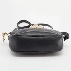 Versace Black Leather Palazzo Medusa Camera Crossbody Bag For Women -Versace Official Website luxury women versace used handbags p651914 003