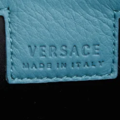 Versace Blue Leather Medusa Buckle Flap Crossbody Bag For Women 19 Versace Blue Leather Medusa Buckle Flap Crossbody Bag For Women -Versace Official Website luxury women versace used handbags p656310 010