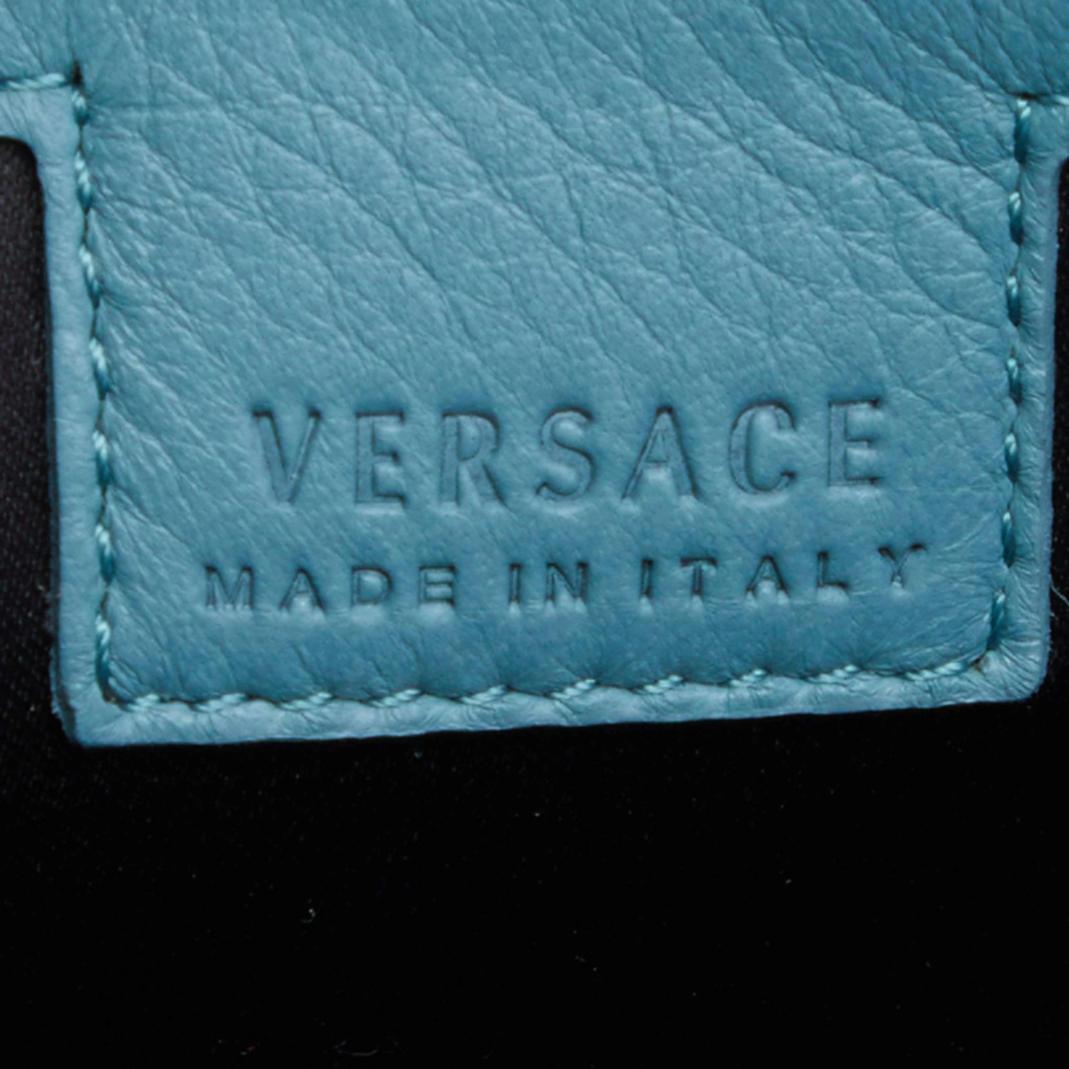 Versace Blue Leather Medusa Buckle Flap Crossbody Bag For Women 8 Versace Blue Leather Medusa Buckle Flap Crossbody Bag For Women - Image 8