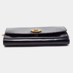 Versace Black Leather Medusa Chain Clutch For Women -Versace Official Website luxury women versace used handbags p662479 006